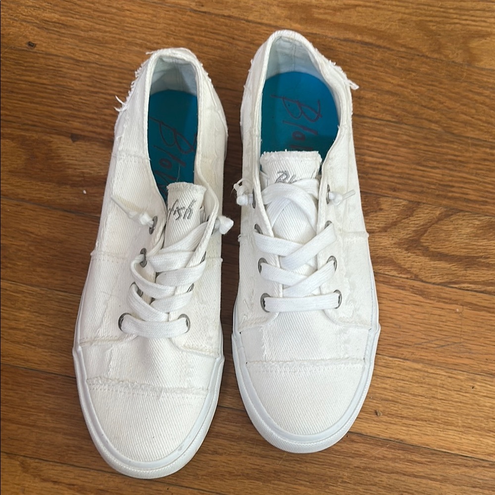 Blowfish White Canvas Sneakers